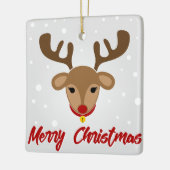 Reindeer Merry Christmas Keramikornament (Links)