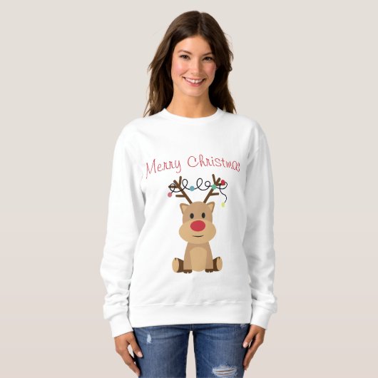 Reindeer Merry Christmas Sweatshirt (Vorne ganz)