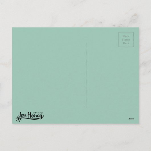 Reindeer Merry Everything Feiertagspostkarte (Rückseite)