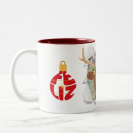 Reindeer Mug For Gifting Zweifarbige Tasse