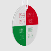 REINDEER NAMEN AkrylCircle Ornament (Vorderseite)