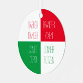 REINDEER NAMES Metal Circle Ornament Aus Metall (Vorderseite links)