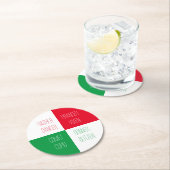 REINDEER NAMES Round Paper Untersetzer (Vor Ort)