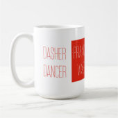 REINDEER NAMES Tall White Tasse (Links)