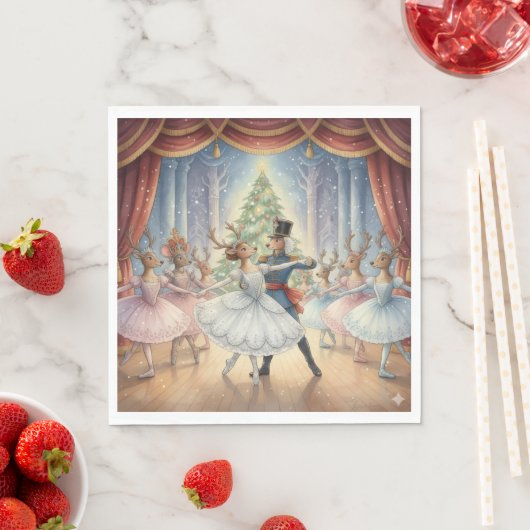 Reindeer Nutcracker Ballet, Napkins Serviette (Beispiel)