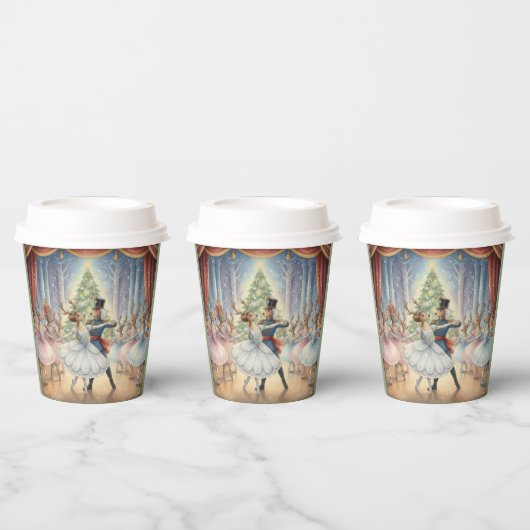 Reindeer Nutcracker Ballet, Paper Cups Pappbecher (Multi)