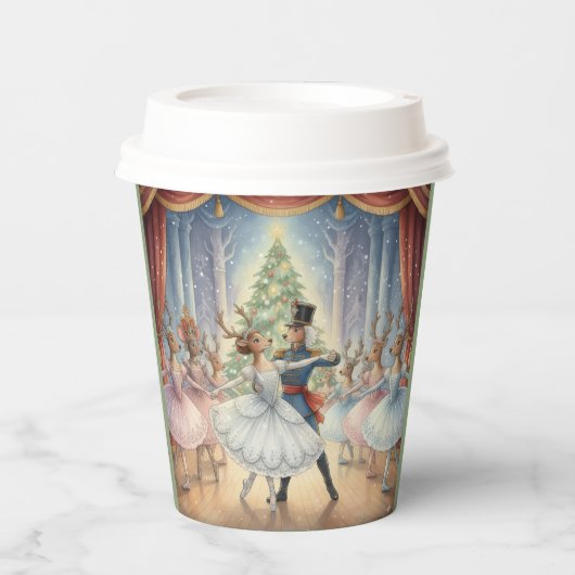Reindeer Nutcracker Ballet, Paper Cups Pappbecher (Vorderseite)