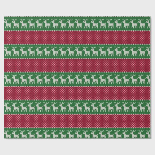 Reindeer Parade Knit  Geschenkpapier (Flach)