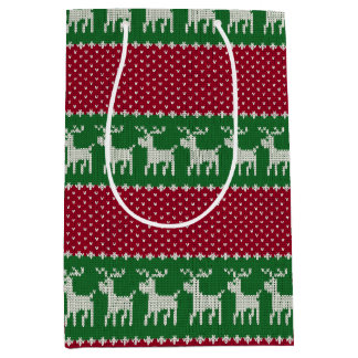 Reindeer Parade Knit  Mittlere Geschenktüte