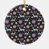 Reindeer Paterna Christmas Keramik Ornament (Vorne)