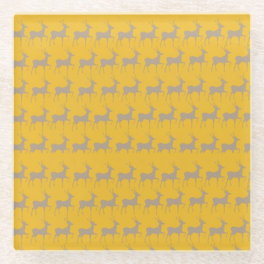 Reindeer Pattern Glass Coaster Glasuntersetzer (Vorderseite)