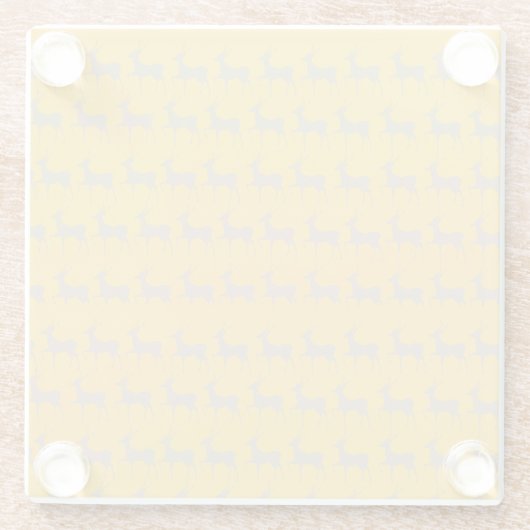 Reindeer Pattern Glass Coaster Glasuntersetzer (Rückseite)