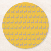 Reindeer Pattern Verfügbarer Paper Coasters Runder Pappuntersetzer (Vorderseite)