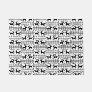 Reindeer Pattern Winter Theme Weihnachtsfeiertag Fußmatte