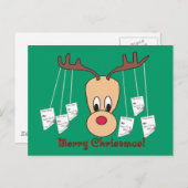 Reindeer Pharmacy Merry Christmas Feiertagspostkarte (Vorne/Hinten)