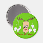 Reindeer Pharmacy Merry Christmas Magnet (Vorderseite/Rückseite)