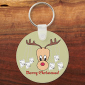 Reindeer Pharmacy Merry Christmas Schlüsselanhänger (Vorderseite)
