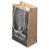 Reindeer, pixelart Merry Christmas  Kleine Geschenktüte (Rückseite Schrägansicht)