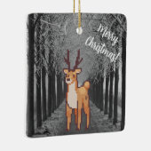 Reindeer, pixelart Merry Christmas, Pixel Art  Keramikornament (Rechts)