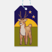 Reindeer, Pixelart, Pixel, Art  Geschenkanhänger (Vorderseite)