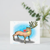 Reindeer Postkarte (Stehend Vorderseite)