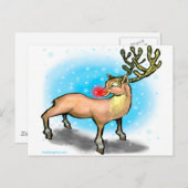 Reindeer Postkarte (Vorne/Hinten)