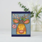 Reindeer Postkarte (Stehend Vorderseite)