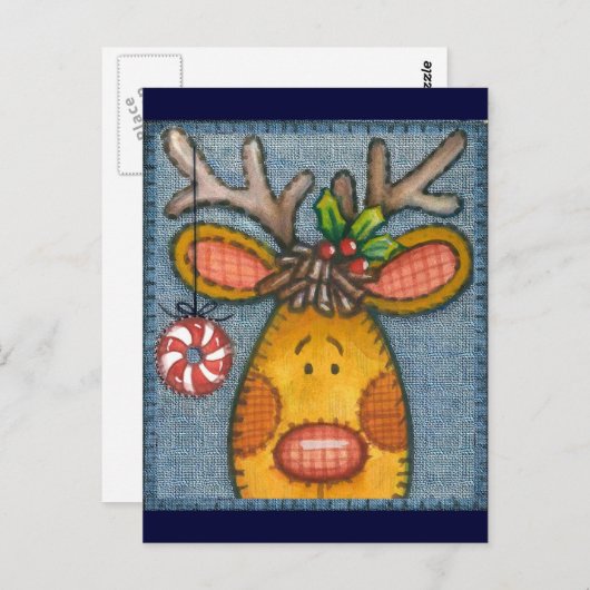 Reindeer Postkarte (Vorne/Hinten)