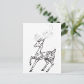 Reindeer Postkarte (Stehend Vorderseite)