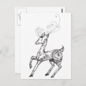 Reindeer Postkarte (Vorne/Hinten)