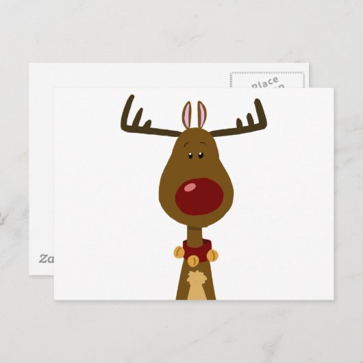 Reindeer Postkarte (Vorne/Hinten)