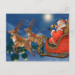 Reindeer Pulling Santa Claus Sleigh | Weihnachten