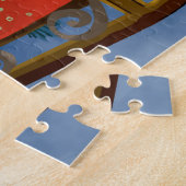 Reindeer Pulling Santa Claus Sleigh | Weihnachten Puzzle (Seite)