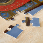 Reindeer Pulling Santa Claus Sleigh | Weihnachten Puzzle (Seite)