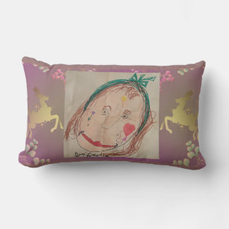 Reindeer Purple w/Photo Throw Pillow Lendenkissen