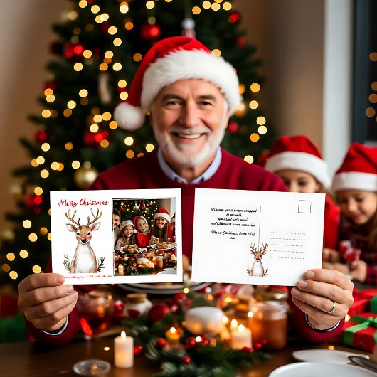 Reindeer Revelry Card Feiertagspostkarte