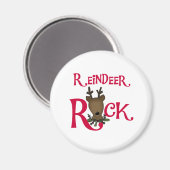 Reindeer Rock Magnet (Vorderseite/Rückseite)