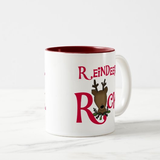 Reindeer Rock Zweifarbige Tasse (VorderseiteRechts)