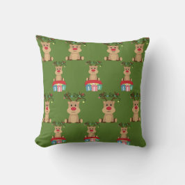 Reindeer Roundup Pillow Kissen