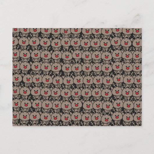 Reindeer Rows Ankündigungspostkarte (Vorderseite)