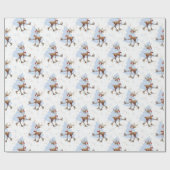 Reindeer Rudolph Christmas Geschenkpapier (Flach)