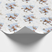 Reindeer Rudolph Christmas Geschenkpapier (Ecke)