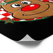 Reindeer Rudolph Merry Christmas Xmas Holiday Boys Poster (Ecke)