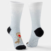 Reindeer Rudolph Red Nose Santa Crew Socks Socken (Gewinkelt)