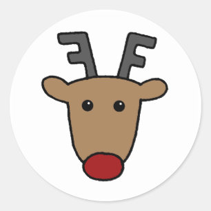 Reindeer Runder Aufkleber
