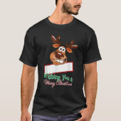 reindeer s face with sign making crazy face Christ T-Shirt (Vorderseite)