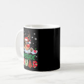 Reindeer Santa Hat 4th Grade Squad Teacher Christm Kaffeetasse (Vorderseite Links)