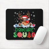 Reindeer Santa Hat Daycare Squad Teacher Christmas Mousepad (Mit Mouse)