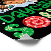 Reindeer Santa Hat Daycare Squad Teacher Christmas Poster (Ecke)