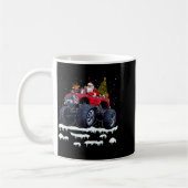 Reindeer Santa Riding Monster Truck Christmas Tree Kaffeetasse (Links)